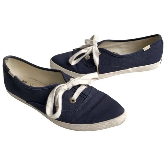 kate spade Shoes Kate Spade Keds Navy Blue Canvas Pointer